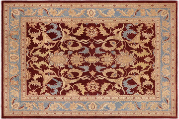 handmade Traditional Kafkaz Chobi Ziegler Red Blue Hand Knotted RECTANGLE 100% WOOL area rug 10 x 14